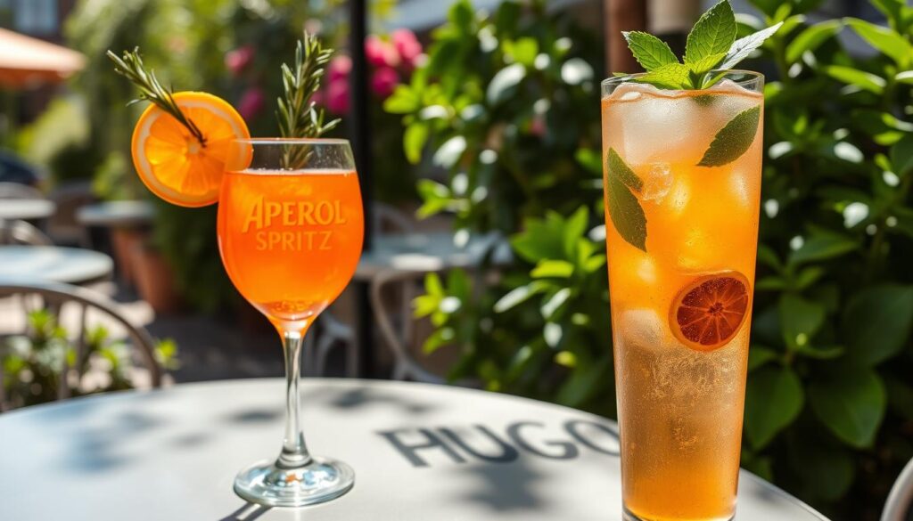 What is the difference between Aperol and Hugo Spritz