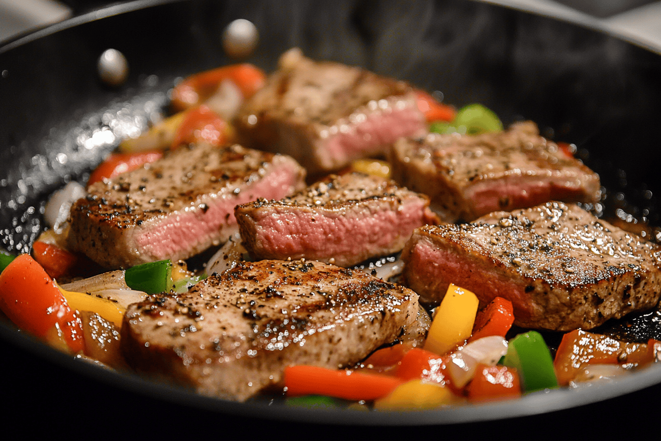 How do you make pepper steak not chewy