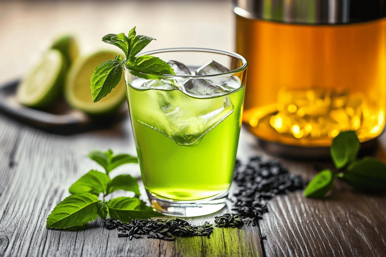 What alcohol goes with green tea