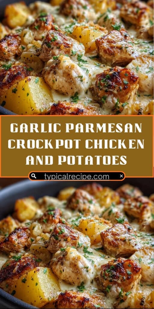 Garlic Parmesan Crockpot Chicken Potatoes
