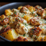 Garlic Parmesan Crockpot Chicken and Potatoes