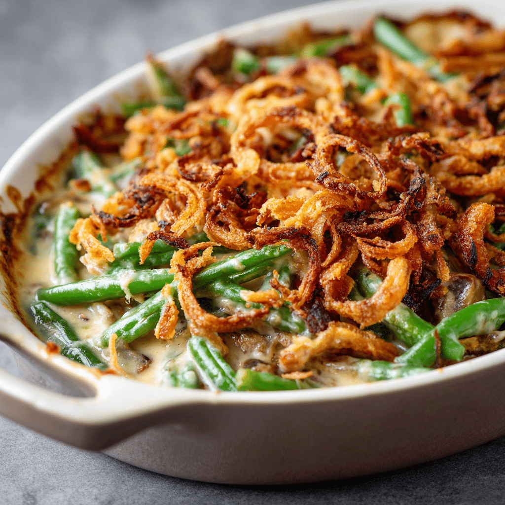 Irresistible Campbells Green Bean Casserole