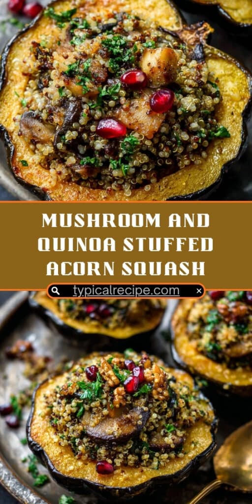 Mushroom Quinoa Stuffed Acorn Squash Healthy Fall Dinner