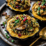 Mushroom and Quinoa Stuffed Acorn Squash