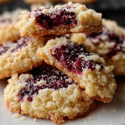 Buttery Raspberry Crumble Cookies