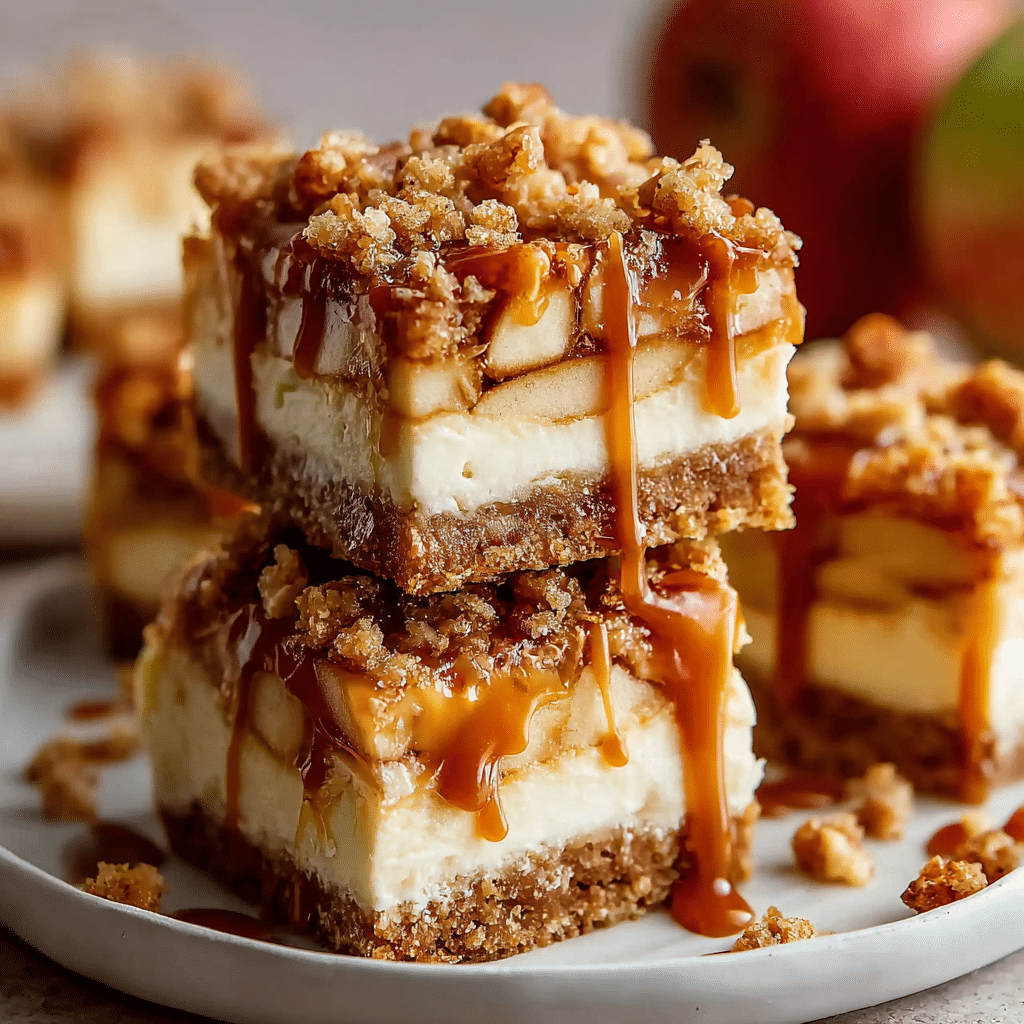 Caramel Apple Cheesecake Bars