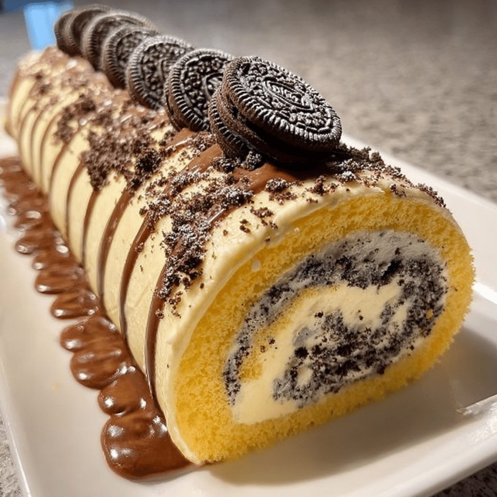 Cookies and Cream Cheesecake Roll
