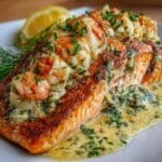Crab and Shrimp Stuffed Salmon