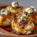Feta Rolls with Chili Honey