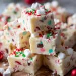 Holiday White Chocolate Marshmallow Fudge