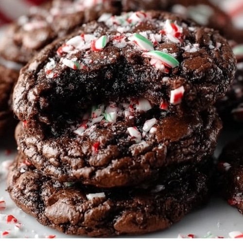 Peppermint Brownie Cookies