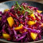 Purple Cabbage Mango Cranberry Slaw