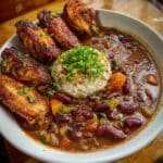 Red Bean Gumbo with Cajun Dry Rub Wings