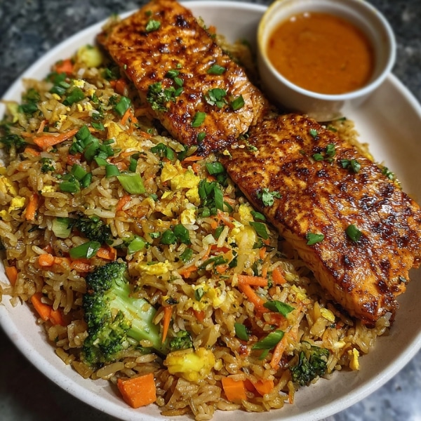 Salmon Veggie Fried Rice