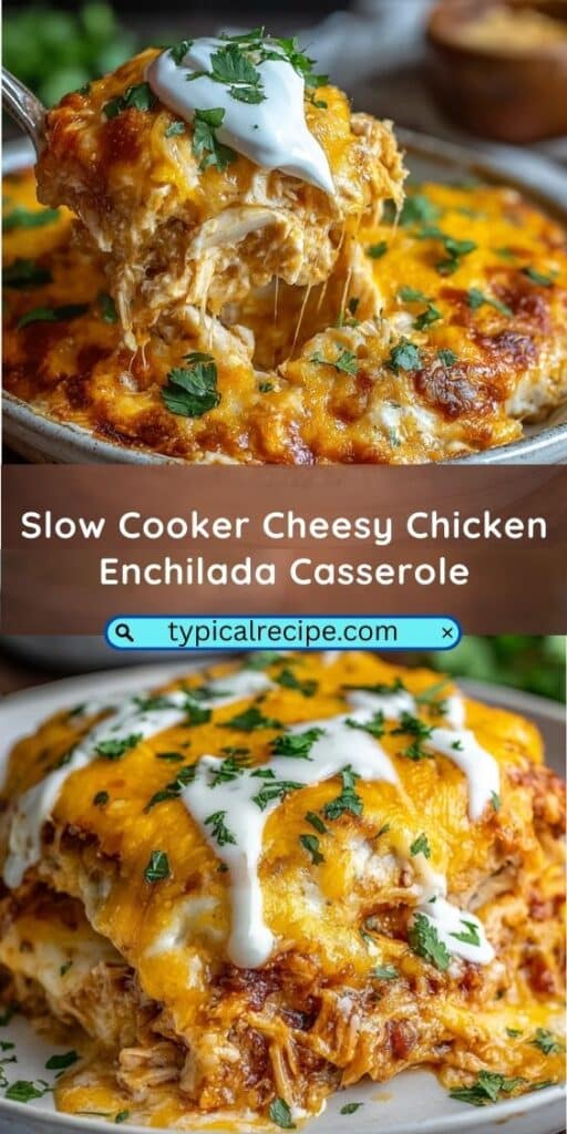 Slow Cooker Cheesy Chicken Enchilada Casserole: A Comforting Classic Made Easy 97 Slow Cooker Cheesy Chicken Enchilada Casserole