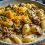 Slow Cooker Creamy Beef and Shells 2
