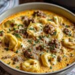 Slow Cooker Creamy Sausage and Tortellini Soup 2