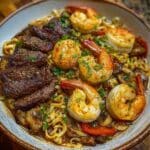 Steak Shrimp Noodles 2