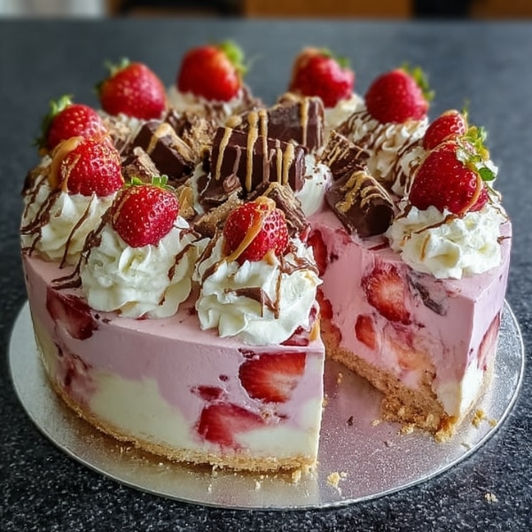 Strawberry Ripple Ice Cream Cake 2