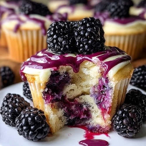 Blackberry Cheesecake Muffins