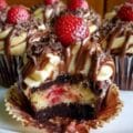 Chocolate Banana Split Cupcakes