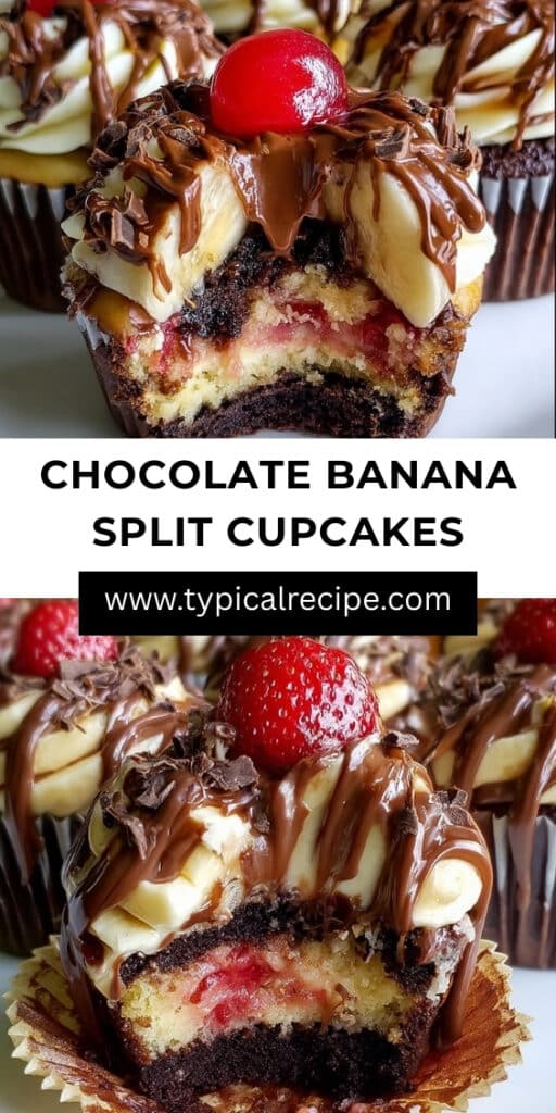 Heavenly Chocolate Banana Split Cupcakes 149 Chocolate Banana Split Cupcakes – Heavenly Decadent