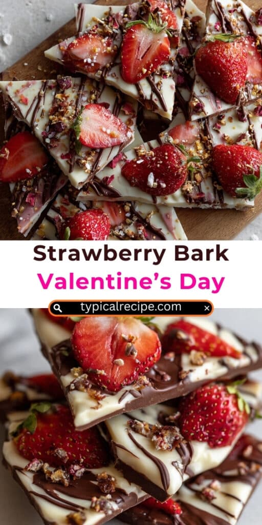 Chocolate Covered Strawberry Bark 73 Chocolate Covered Strawberry Bark – Easy Valentines Day Treat