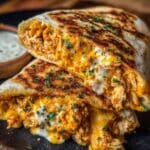 Cowboy Butter Cheesy Chicken Smashed Burrito Tacos