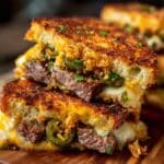 Cowboy Butter Jalapeno Popper Steak Melts