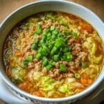 Cozy One Pot Egg Roll Soup with Green Onions Ginger 2
