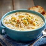 Creamy Chicken Macaroni Cheese Soup