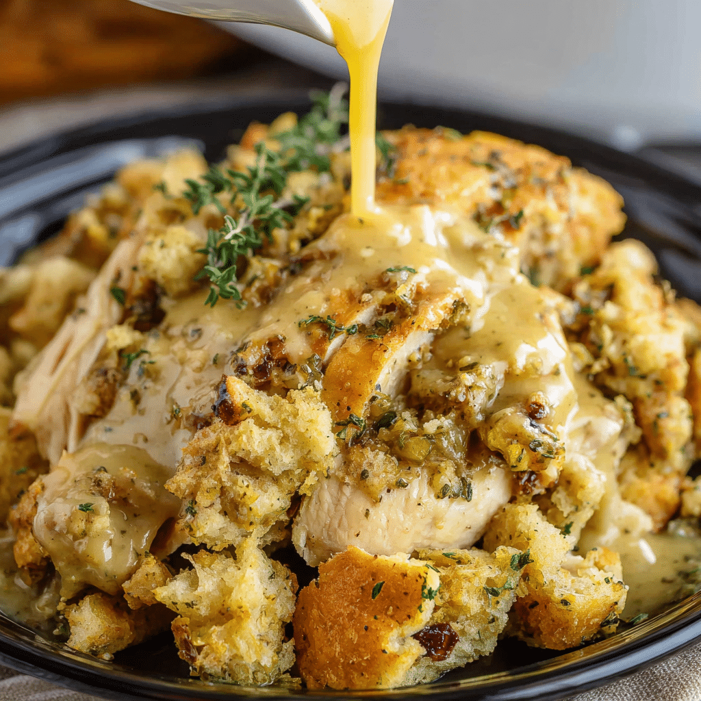 Crock Pot Chicken and Stuffing