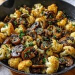 Garlic Mushrooms Cauliflower Skillet