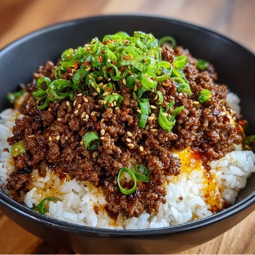 Ground Beef Hot Honey Bowl