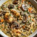 Mushroom Chicken and Wild Rice Soup