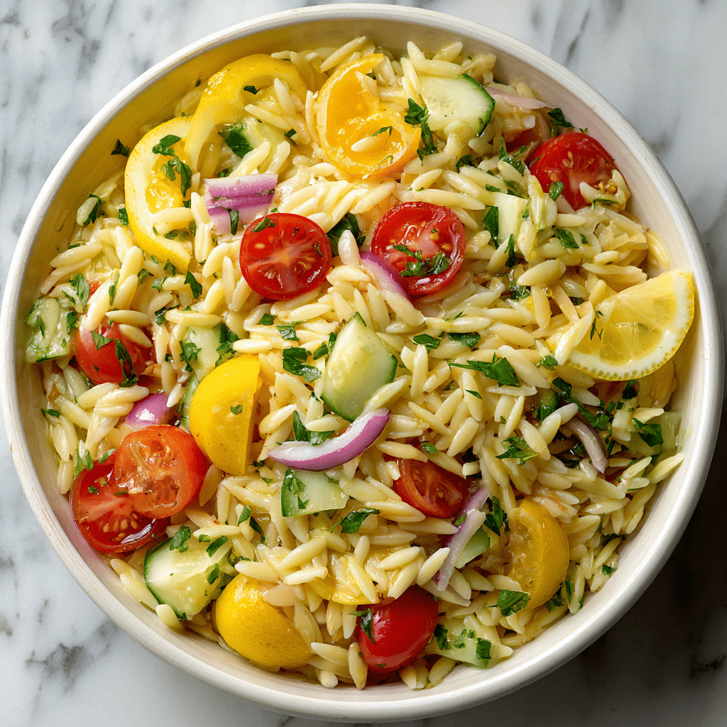 Orzo Lemon Salad Fresh