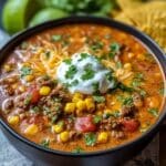 Sizzling Ground Beef Enchilada Soup 2