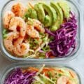 Spicy Slaw Bowls with Shrimp Edamame