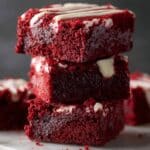 The Best Fudgy Red Velvet Brownies