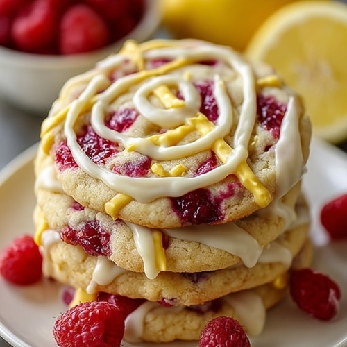 White Chocolate Lemon Raspberry Cookies 2