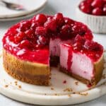 Baked Raspberry Cheesecake