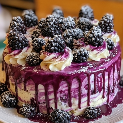 Blackberry Poke Cake