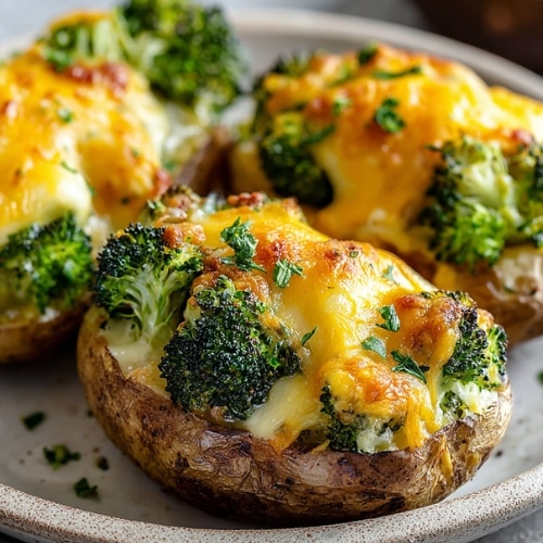 Broccoli and Cheese Stuffed Potatoes