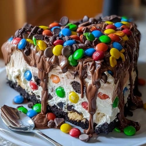 Chocolate MMs Ice Cream Cake