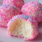 Crispy Cotton Candy Cheesecake Bombs 1