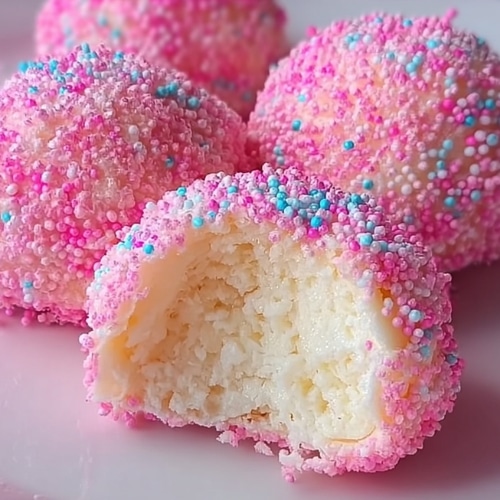 Crispy Cotton Candy Cheesecake Bombs 1