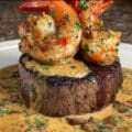 Filet Mignon with Grilled Shrimp Lobster Sauce 2