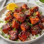 Honey Garlic Salmon Bites