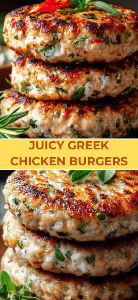 Juicy Greek Chicken Burgers with Tzatziki Bliss 105 Juicy Greek Chicken Burgers with Tzatziki Bliss