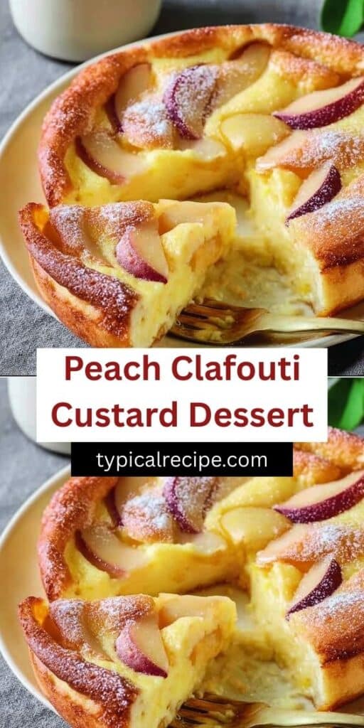 Peach Clafouti 73 Peach Clafouti Custard Dessert 1